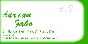 adrian fabo business card